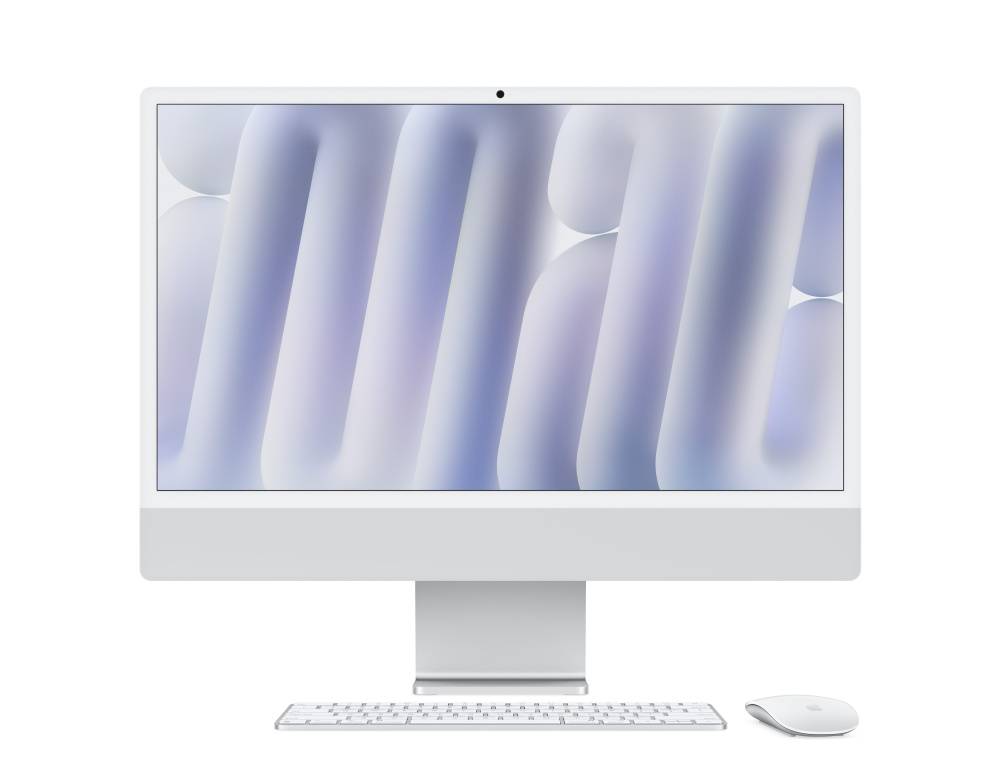Фото Apple iMac 24" Retina 4,5K, M4 10C / 10C, 16 ГБ, 512 ГБ, Серебристый На фото изображено Apple iMac 24" Retina 4,5K, M4 10C / 10C, 16 ГБ, 512 ГБ, Серебристый