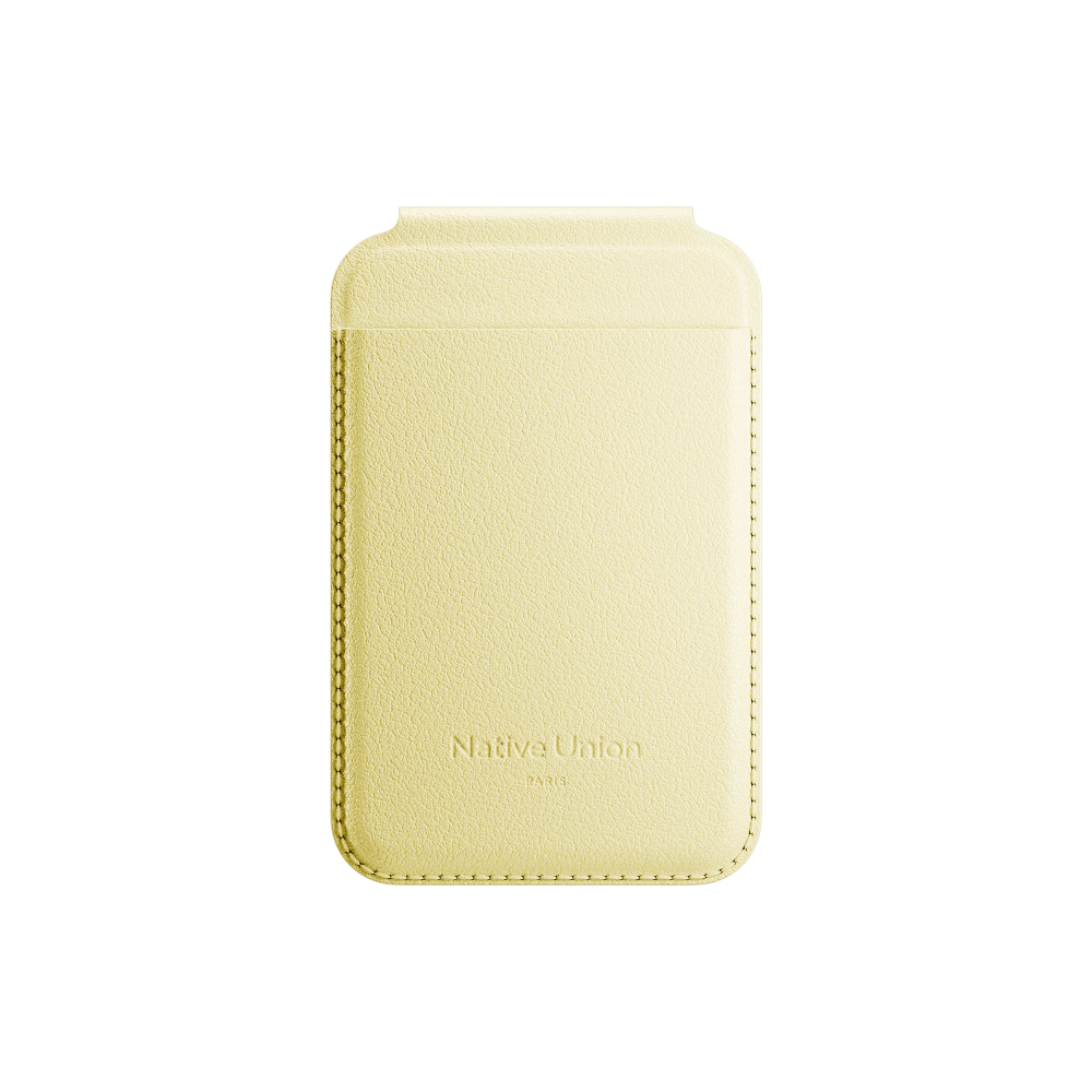 Фото Чехол-бумажник Native Union Active Wallet Stand, лимон На фото изображено Чехол-бумажник Native Union Active Wallet Stand, лимон