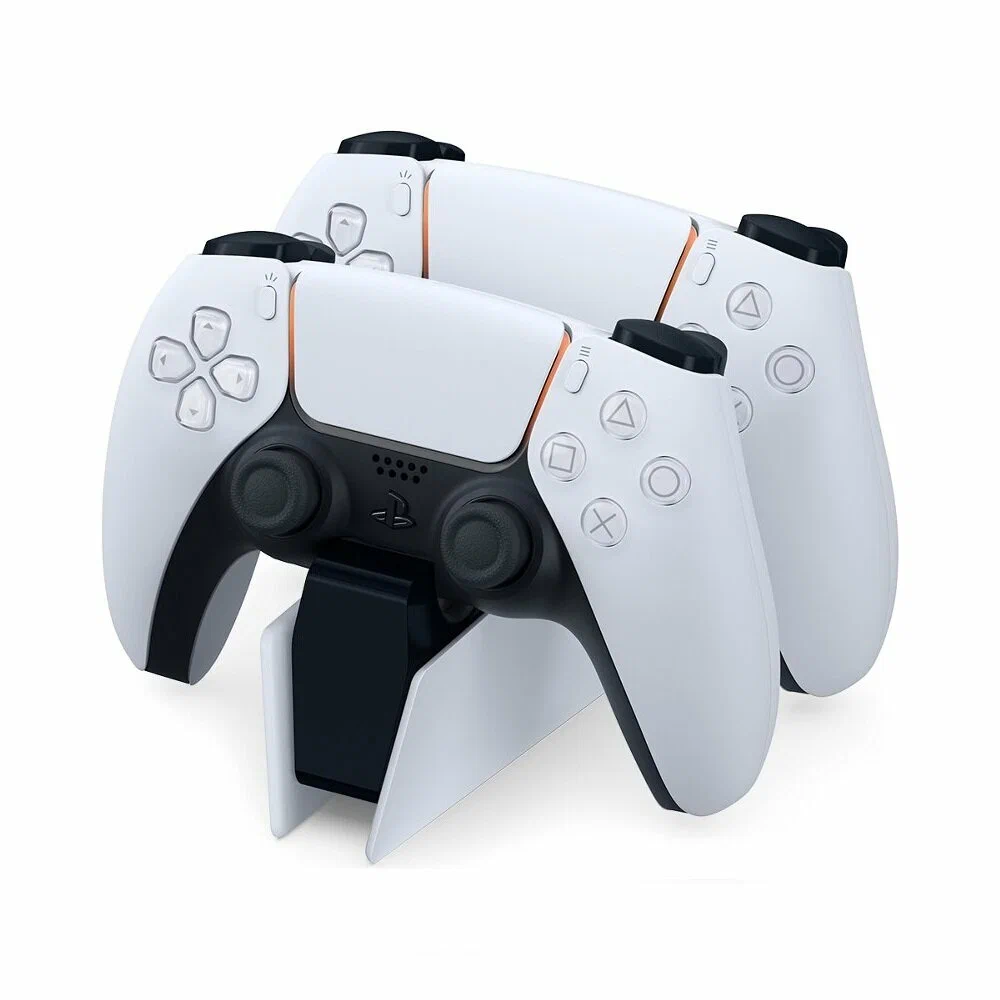 Фото Зарядная станция SONY для двух геймпадов DualSense На фото изображено Зарядная станция SONY для двух геймпадов DualSense